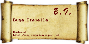 Buga Izabella névjegykártya